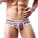 Voberry® Men Underwear Sexy Low Waist Translucent Triangle Briefs Breathable Underpants (XL)