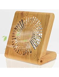 Ventilador de escritorio, pequeño ventilador USB, mini ventilador personal portátil con 3 velocidades ajustable potente flujo de aire recargable funciona con pilas, fácil de almacenar bajo ruido para oficina, viaje, camping, casa, sonido.