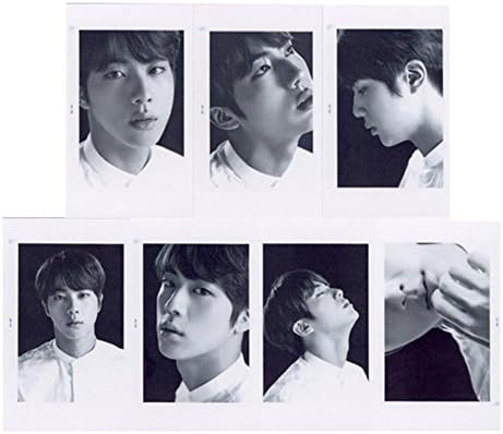 Jiquan Black-and-White BTS Lomo Cards [WINGS] 7pcs/Set Kpop Bangtan Boys Official Same Photocards Set Gift for A.R.M.Y