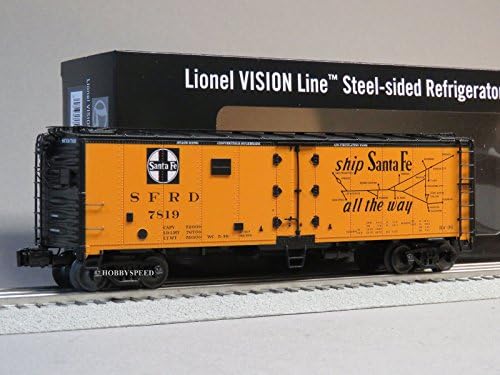 LIONEL SFRD ATSF STEEL SIDED REEFER 7819 SCALE 6-83552 o gauge