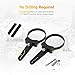 AUXMART Tube Clamps Mounting Brackets for LED Light bar Work Lights Fog Lights Off Road Lights Fit 3'' Bull Bar (1 Pair)