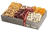 Nuts and Fruit Gift Healthy Baskets, Assortment gifts, Great as a Corporate Gift Basket or Gift any Occasion - Oh! Nuts (Deluxe Fruit and Nuts Gift)