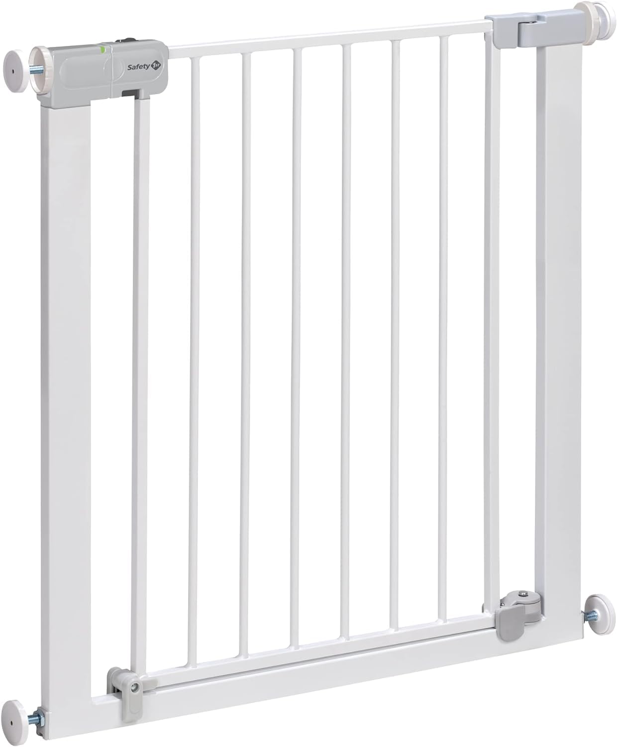 Safety 1st Auto Close Gate, Baby Stair Gate Pressure Fit, 73-80cm (max. 136cm), Automatic Closing, One-Hand Opening, No-Screw Installation (No Drilling), Double Lock System, White