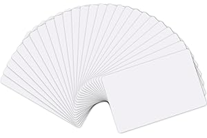 Faccito 50 Pieces NFC Cards 215 NFC Tags Rewritable 504 Bytes Memory Blank White Tag for Phone and Device Available
