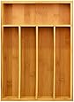 Bamboo Cutlery-Knives-Tools Tray 5-Compartment by Utopia Kitchen
