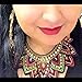 SUMAJU Collars Statement Necklace, Miraculous Garden Womens Vintage Fabric Colorful Bohemian Acrylic Beads Choker Necklace Jewelry
