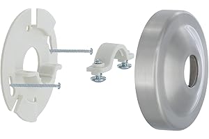 Danco 12006 Shower Arm Stabilizer Bracket and Flange Cover, No Size, Brushed Nickel