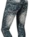 URBANCREWS Mens Hipster Hip Hop Denim Straight Tapered Fit Biker Jeans