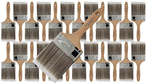 Professional Grade – Paint Brushes – 12 Ea 4 Inch Flat Brushes