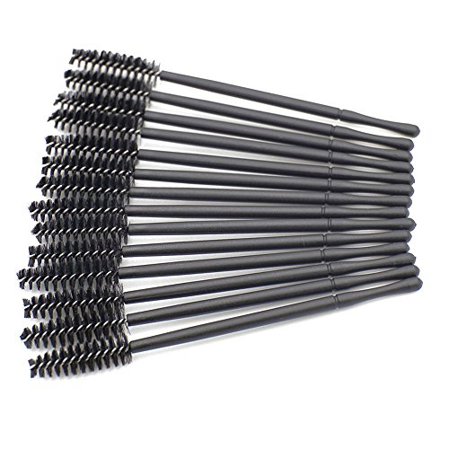 Family Disposable Lip Brushes Eyeliner Brushes Eyelash Mascara Brushes Makeup Tool Kits 150pcs Christmas Gift (Black)