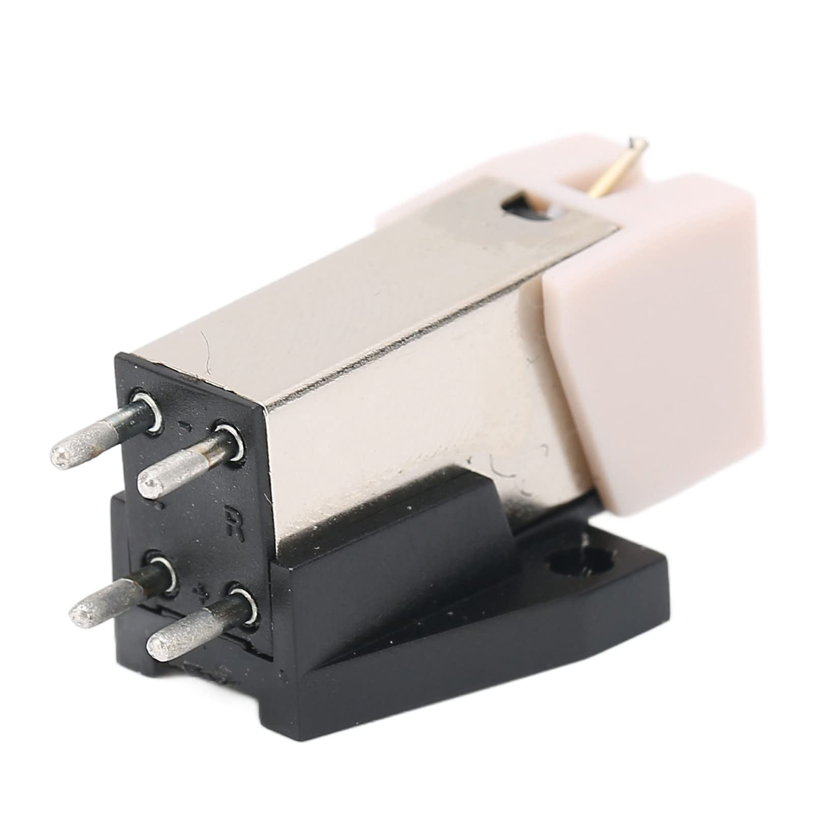 ciciglow Magnetic Cartridge Stylus, 13mm/0.5in Hole Distance Turntable Cartridge Stylus Replacement with Protective Cover for Turntable Record Player