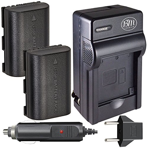 BM 2 LP-E6, LP-E6N Batteries and Charger for Canon EOS R, EOS 60D, EOS 70D, EOS 80D, EOS 5D II, EOS 5D III, EOS 5D IV, EOS 5Ds, EOS 6D, EOS 6D Mark II, EOS 7D,EOS 7D Mark II, C700, XC10, XC15 Cameras