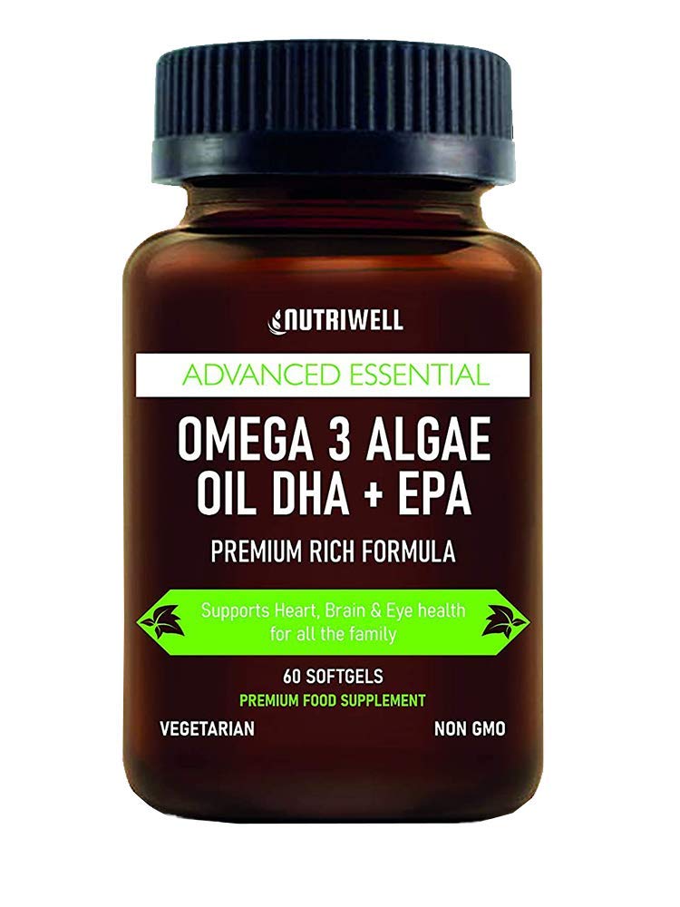 Buy Vegan Omega 3, High Strength Algae Oil, DHA + EPA, 60 Softgel s
