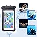 Yomole oki98i Waterproof Case, Cell Phone Universal Dry Bag Pouch with Headphone Jack for Apple iPhone 7/6 Plus/Samsung S8 etc. Smartphone Devices, Black