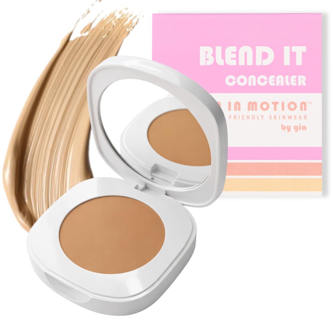Skin in Motion | Blend It Sweatproof & Waterproof Cream Concealer | Shade: Medium | Buildable Coverage, Long-Lasting Exercise-Friendly Makeup | Under Eye & Face Concealer for Dark Circles & Blemishes