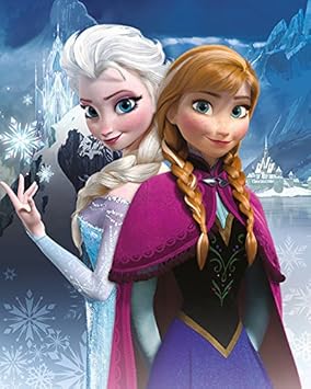 Frozen "Anna and Elsa" Canvas Print, Cotton, Multi-Colour, 3.20 x 40.00