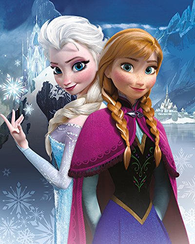 Frozen "Anna and Elsa" Canvas Print, Cotton, Multi-Colour, 3.20 x 40.00