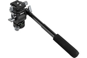SMALLRIG Video Head,Tripod Head with Quick Release Plate for Arca Swiss and Lever Adjustable, Pan Head for Compact Video Came