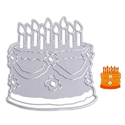 Birthday Cake DIY Cut Die Scrapbook Candles Card Steel Cutting Dies Metal Stencils Sketch Template Die Cuts Celebration Decorate