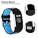 iGK Silicone Replacement Bands Compatible for Fitbit Charge 2, Adjustable Breathable Sport Strap Smartwatch Fitness Wristband with Air Holes Blue Small