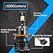 JDM ASTAR Newest Version T1 10000 Lumens Extremely Bright High Power H13 9008 All-in-One LED Headlight Bulbs Conversion Kit, Xenon White