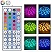 MMIZOO Led Strip Lights, 32.8ft 5050 RGB LED Light Strip Kit with 44Keys IR Remote Control 12V/3A DC Power Supply Flexible Color Changing&Waterproof for Home Kitchen Christmas Indoor Car Decoration