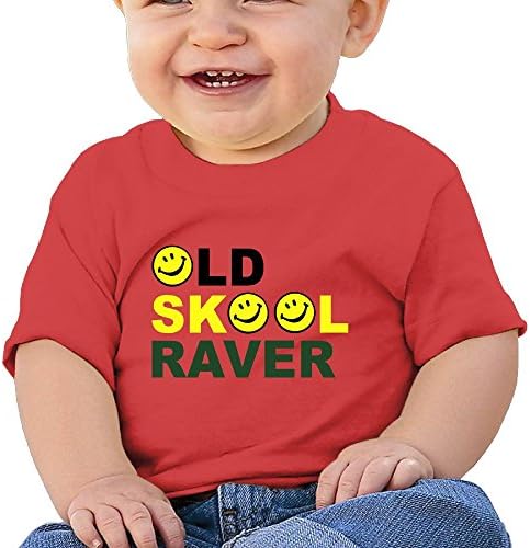 Old Skool Raver Smile Face Cotton Short Sleeve T Shirts For Baby Toddler Infant