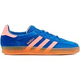 adidas Gazelle Indoor Women's Sneakers, Blue/Semi Pink Spark/Gum, Size 6.5
