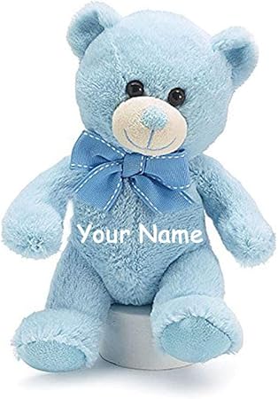 Amazon パーソナライズ ベビー ブルー テディベア ぬいぐるみ 男の子の赤ちゃん用 カスタマイズされた名前入り 7インチ ぬいぐるみ おもちゃ