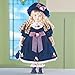 Women's Josephine Rose Navy Dress Collectible Porcelain Doll