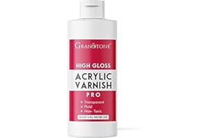GRANOTONE Acrylic Artist's Varnish | Non-Yellowing | Non-Toxic | Anti-Crazing | High Gloss Finish | Suitable for Pro Artists, Hobby Painters & Kids | Made in India | 200 ML