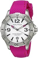 N&aacute;utica NAI11502M Reloj An&aacute;logo para Mujer, Redondo, blanco/rosa