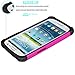 Galaxy S3 Case, Tekcoo(TM) [Tmajor Series] [Hot Pink/Black] Shock Absorbing Hybrid Rubber Plastic Impact Defender Rugged Slim Hard Case Cover Shell For Samsung Galaxy S3 S III I9300 GS3 All Carriers