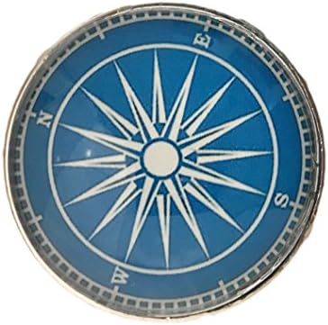 Shabby Restore Nautical Boat Compass Glass Knob for Dresser Drawers, Cabinet Drawers, Kitchen Cabinets - Pack of 12 Knobs