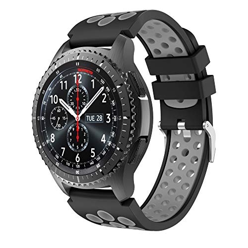 Syxinn Compatible with Strap Gear S3 Frontier/Classic/Galaxy Watch 46mm Straps Band 22mm Soft Silicone Replacement Wristband Bracelet Sport Strap for Galaxy Watch 3 45mm/Gear S3/Moto 360 2nd Gen 46mm — image 1