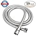 HOMEIDEAS 60 inches Shower Hose, 5 feet Long 304 Stainless Steel Handheld Shower Head Hose Replacement, Flexible Hose Extension