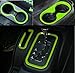 E-cowlboy Inner Front and Rear Water Cup Holder Trim,Gear Box Trim and Transfer Case Trim 4 Pcs for Jeep Wrangler JK & Unlimited 2/4 Door 2011-2017 (Green)