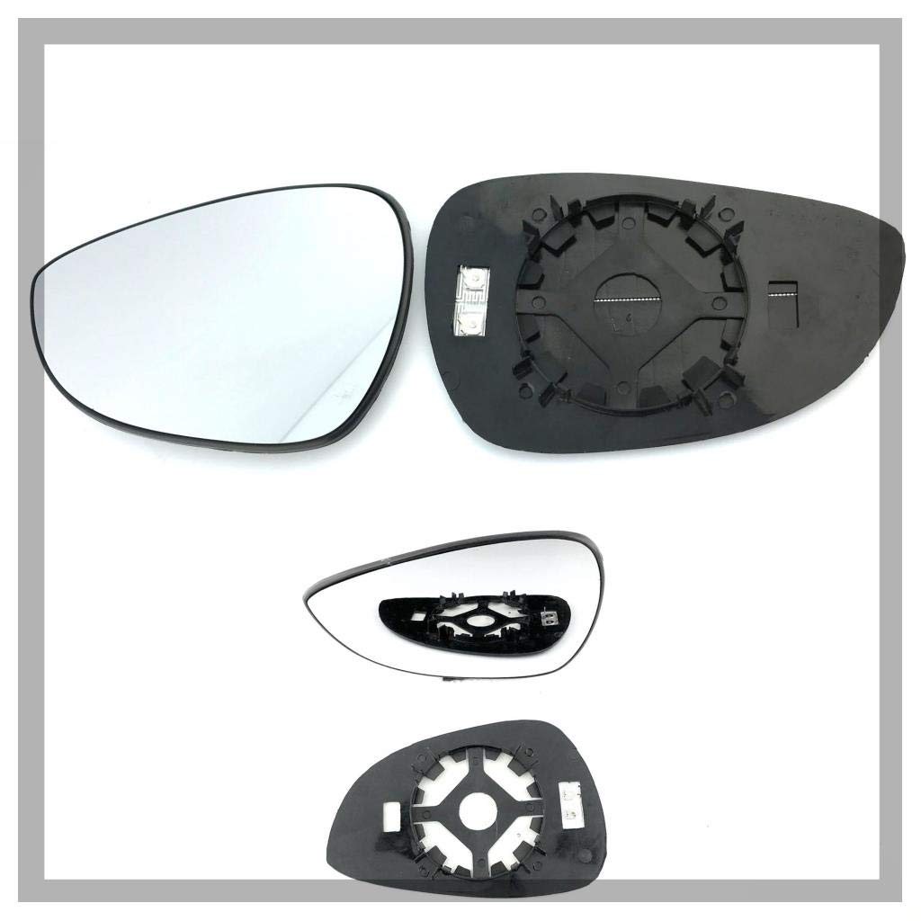 Fits Ford Fiesta, For 2008 to 2012 Heated Base Convex Wing Mirror LEFT HAND (UK Passenger Side)