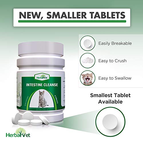 HerbalVet 4 Tablets Cat Intestinal Cleanse Cat Dewormer Alternative
