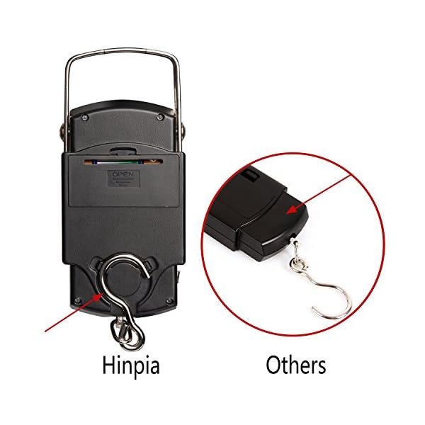 Fishing-Scale-Hanging-Scale-Hinpia-Backlit-LCD-Screen-110lb50kg-Capacity-with-Measuring-Tape-Multifunction-Portable-Electronic-Digital-Fishing-Postal-Kitchen-Luggage-shopping-Scale-Black