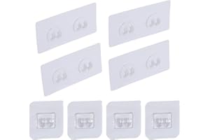 LAIGOO 8 Pcs Replacement Corner Shower Caddy Adhesive Hook Stickers, No Drilling Wall Hooks Adhesive Strips for Bathroom Shel