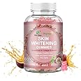 HUIMAMDO Skin Whitening Gummies with Glutathione, Collagen and Bioth, Organic Glow Beauty Collagen for Skin Care 60 Count