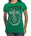 HARRY POTTER Slytherin House Juniors Green T-Shirt Licensed (Medium)