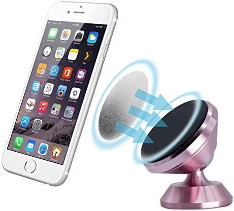 Car Phone Mount, Hovinso Magnetic Phone Holder for Car Universal Cell Phone Mount Dashboard Mount with 3m Traceless Rubber for iPhone X/8/8 Plus/7/7Plus Samsung S5/S6/S7 Edge(Rose Gold)
