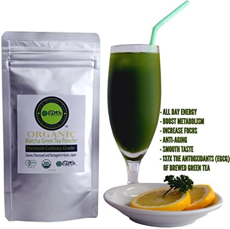 Matcha Green Tea Powder. Powerful Antioxidant- Japanese Green Tea. USDA Organic- Premium Culinary Grade (30g). Best for Baking, Smoothies, Lattes, Ice Teas & More. Perfect Dietary Supplement!