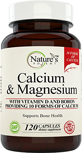 Calcium Magnesium, Supplement with Vitamin D, Boron - Providing 10 Forms of Calcium, 120 (capsules)