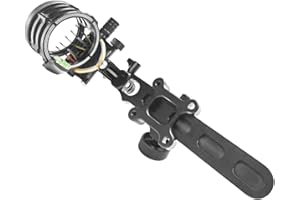 SOOHUPET 5-Pin Archery Bow Sight, Outdoor Archery Equipment, Tool-Less Micro-Click Adjustments Use with Left and Right-Hand Bows