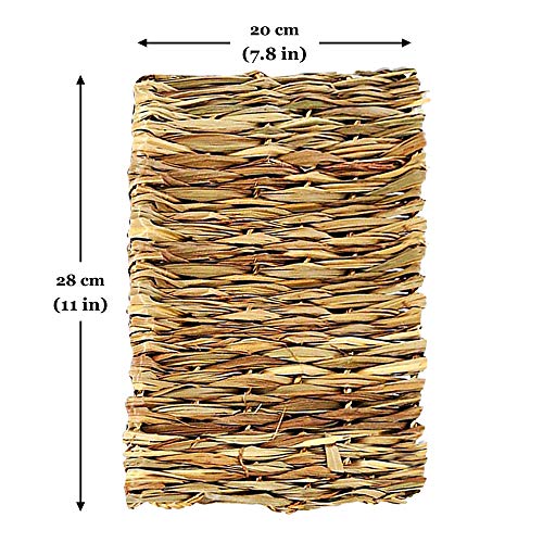 Meric Rabbit Grass Mats, Edible Handwoven Seagrass Floor Pads and