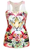 Pink Wind Women's 3d Digial Printed Sleeveless Vest Tank Tops