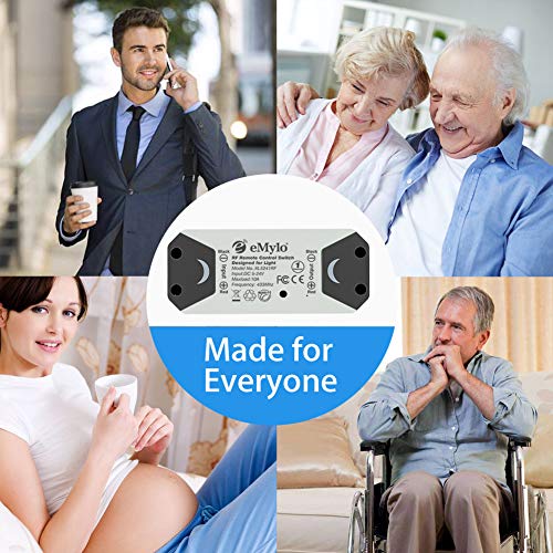 eMylo Smart Wireless Relay Switch DC 12V RF Relay Module One 1-Channel Remote Control Switch 5V-24V RF Switch Home Automation 433Mhz with Two Transmitters 1 pack - Thumbnail 6